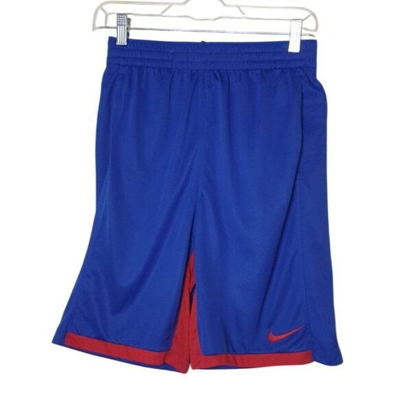 Nike Boys Athletic Shorts XL Blue & Red Trophy Dri-Fit Long Basketball Athletic - Picture 2 of 7